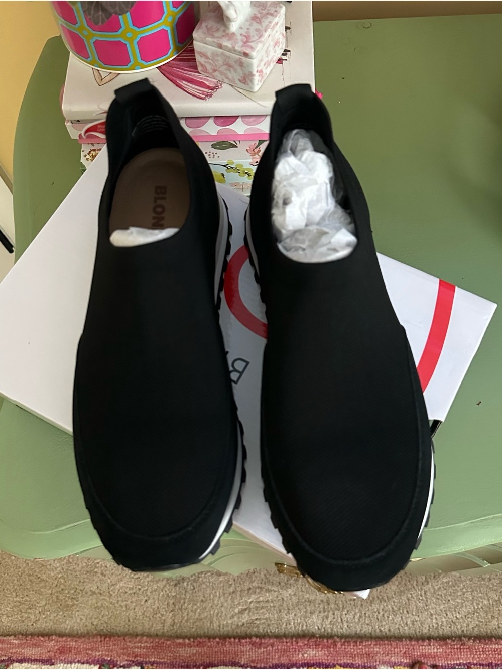 Blondo Lakelyn Black Knit Slip-On Athletic Sneakers Shoes Size 10 NEW - Picture 10 of 11
